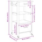 Casa si Gradina - Bucatarie si vesela - Ustensile bucatarie - Cosuri servire - Troler de Bucatarie Simplu Negru - Infinity.ro
