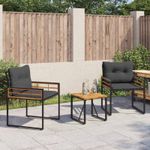 Casa si Gradina - Gradina si terasa - Mobilier exterior - Seturi mobila gradina - Set de Mobilier pentru Exterior cu perna 3 pcs Gri inchis - Infinity.ro
