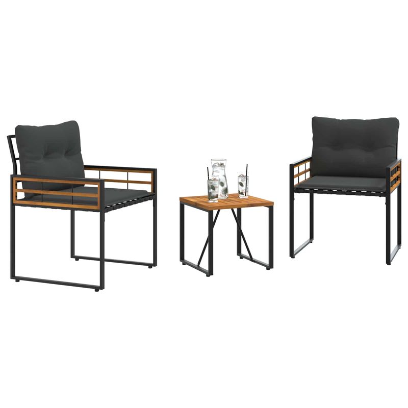 Casa si Gradina - Gradina si terasa - Mobilier exterior - Seturi mobila gradina - Set de Mobilier pentru Exterior cu perna 3 pcs Gri inchis - Infinity.ro