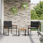 Casa si Gradina - Gradina si terasa - Mobilier exterior - Seturi mobila gradina - Set de Mobilier pentru Exterior cu perna 3 pcs Gri inchis - Infinity.ro