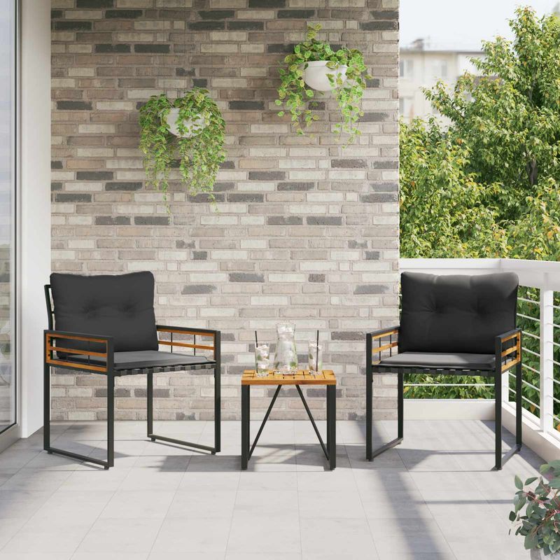Casa si Gradina - Gradina si terasa - Mobilier exterior - Seturi mobila gradina - Set de Mobilier pentru Exterior cu perna 3 pcs Gri inchis - Infinity.ro
