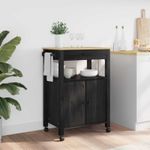 Casa si Gradina - Mobilier - Comode si corpuri - Corpuri bucatarie - Troler de Bucatarie Simplu Negru 88,5 x 40 x 60 cm - Infinity.ro