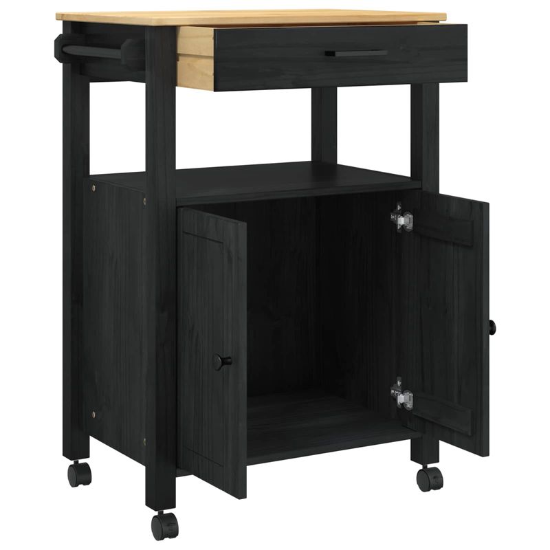 Casa si Gradina - Mobilier - Comode si corpuri - Corpuri bucatarie - Troler de Bucatarie Simplu Negru 88,5 x 40 x 60 cm - Infinity.ro