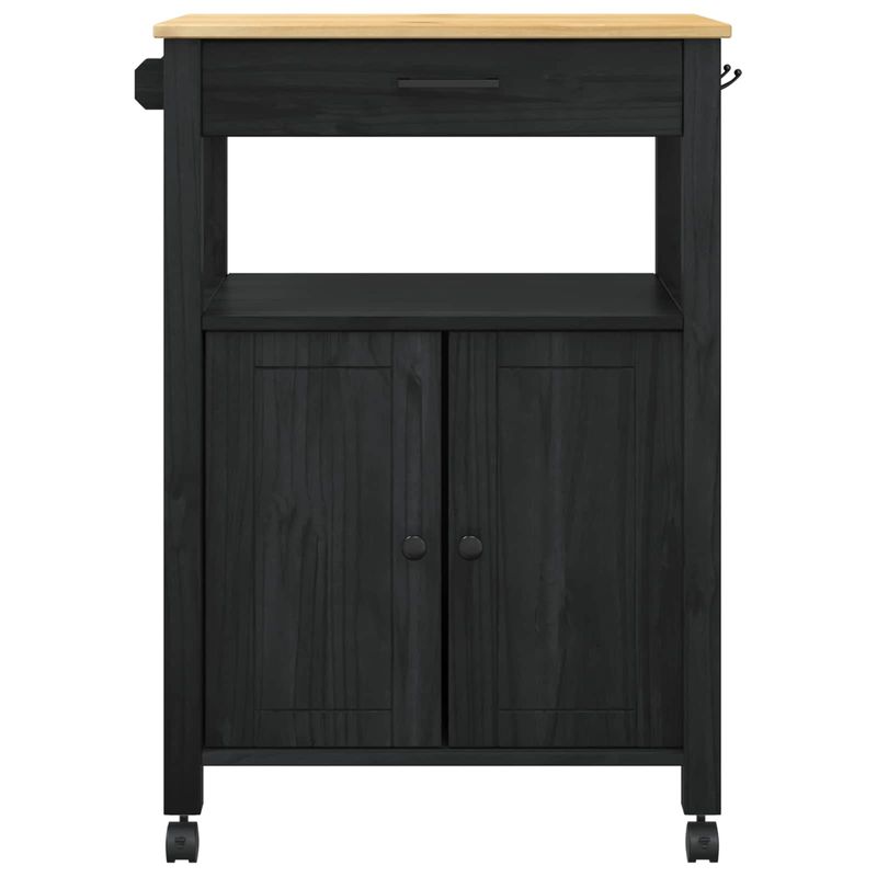 Casa si Gradina - Mobilier - Comode si corpuri - Corpuri bucatarie - Troler de Bucatarie Simplu Negru 88,5 x 40 x 60 cm - Infinity.ro