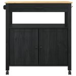 Casa si Gradina - Bucatarie si vesela - Ustensile bucatarie - Cosuri servire - Troler de Bucatarie Simplu Negru 88,5 x 40 x 48 cm - Infinity.ro