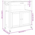 Casa si Gradina - Bucatarie si vesela - Ustensile bucatarie - Cosuri servire - Troler de Bucatarie Simplu Negru 88,5 x 40 x 48 cm - Infinity.ro