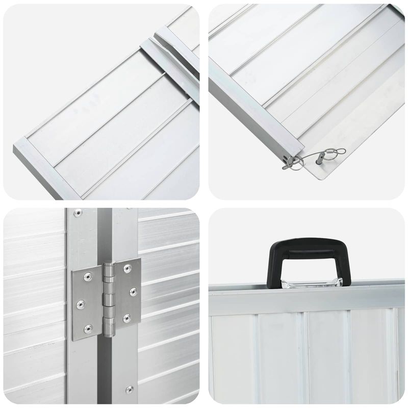 Auto si Moto - Remorci si platforme auto - Rampa pentru scaun cu rotile Argintiu 152 x 73 x 11 cm Aluminiu - Infinity.ro