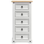 Casa si Gradina - Mobilier - Comode si corpuri - Noptiere - Noptiera cu sertar Alb 53 x 39 x 103 cm Lemn de pin masiv - Infinity.ro