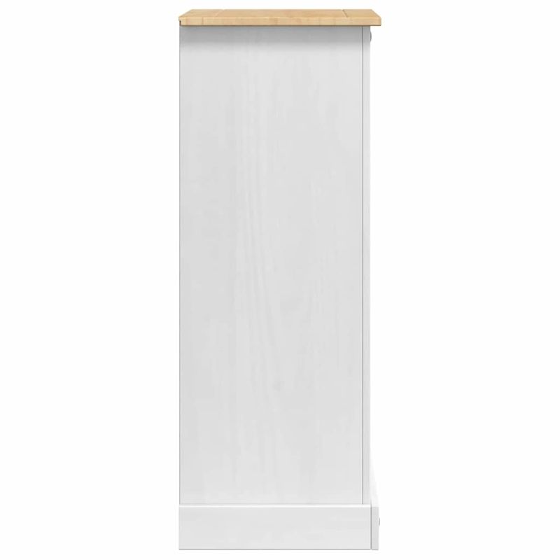 Casa si Gradina - Mobilier - Comode si corpuri - Noptiere - Noptiera cu sertar Alb 53 x 39 x 103 cm Lemn de pin masiv - Infinity.ro