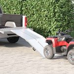 Auto si Moto - Remorci si platforme auto - Rampa pentru scaun cu rotile Argintiu 183 x 73 x 11 cm Aluminiu - Infinity.ro
