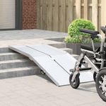 Auto si Moto - Remorci si platforme auto - Rampa pentru scaun cu rotile Argintiu 183 x 73 x 11 cm Aluminiu - Infinity.ro