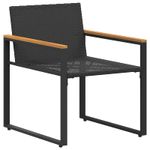 Casa si Gradina - Gradina si terasa - Mobilier exterior - Seturi mobila gradina - Seturi de mobilier cu perna 3 pcs Negru si Alb crem Ratan - Infinity.ro