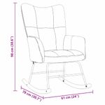 Casa si Gradina - Gradina si terasa - Balansoare si hamace - Balansoare - Scaun balansoar Negru 78 x 61 x 98 cm Catifea - Infinity.ro