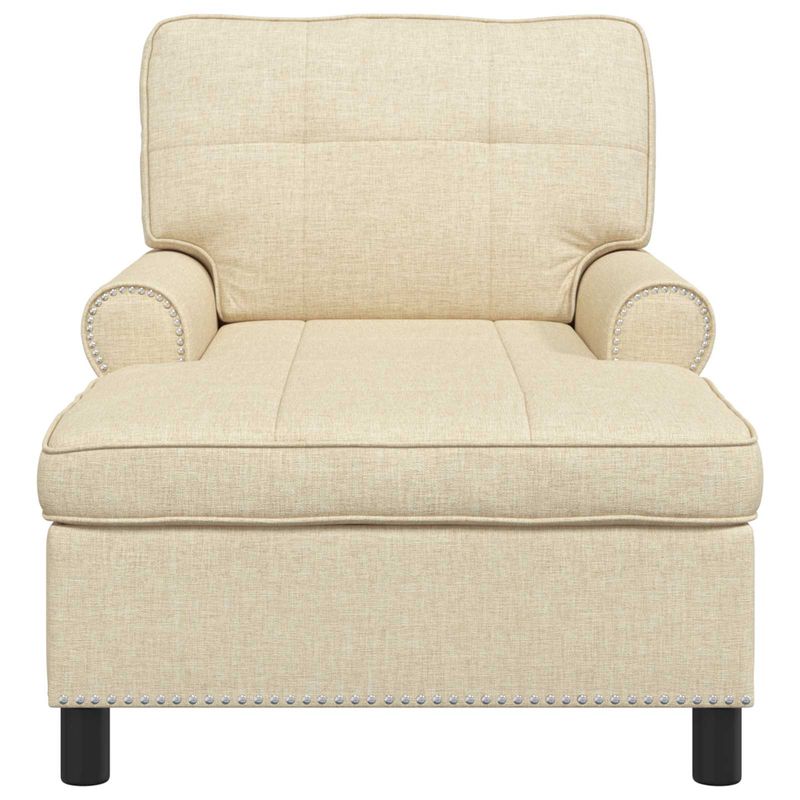 Casa si Gradina - Mobilier - Scaune si fotolii - Fotolii - Sezlong de relaxare cu perna Crem 91 x 157 x 91 cm tesatura - Infinity.ro