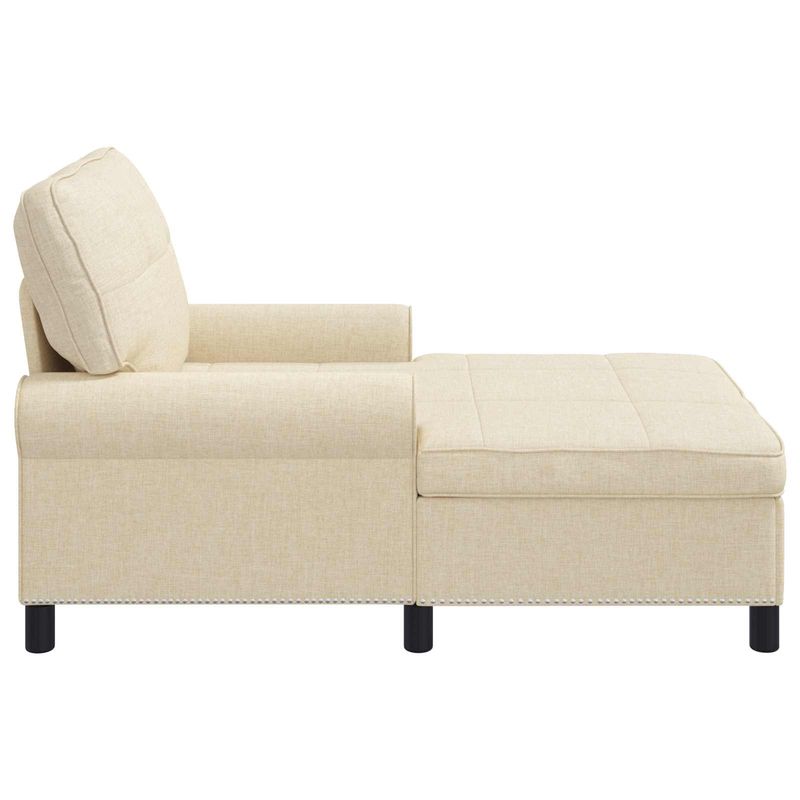 Casa si Gradina - Mobilier - Scaune si fotolii - Fotolii - Sezlong de relaxare cu perna Crem 91 x 157 x 91 cm tesatura - Infinity.ro