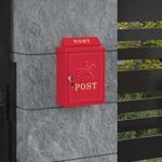 Casa si Gradina - Constructii - Depozitare, transport si protectie - Cutii postale - Cutie Postala Montata pe Perete Rosu 29 x 13 x 41 cm - Infinity.ro