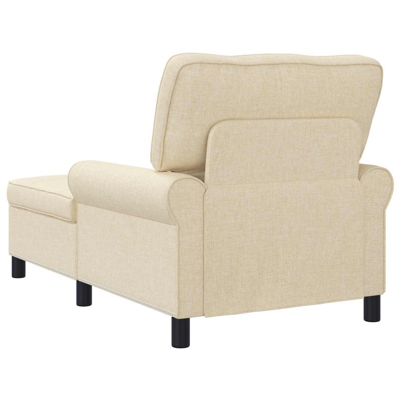Casa si Gradina - Mobilier - Scaune si fotolii - Fotolii - Sezlong de relaxare cu perna Crem 91 x 157 x 91 cm tesatura - Infinity.ro