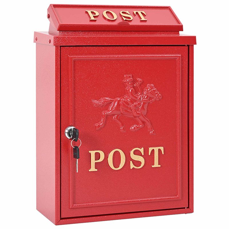 Casa si Gradina - Constructii - Depozitare, transport si protectie - Cutii postale - Cutie Postala Montata pe Perete Rosu 29 x 13 x 41 cm - Infinity.ro