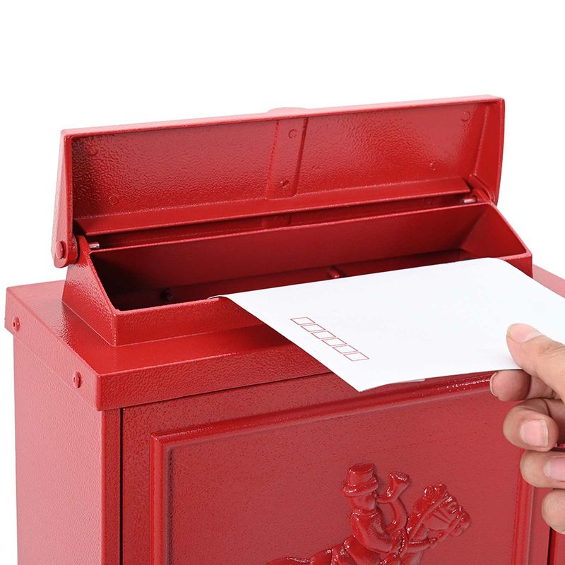 Casa si Gradina - Constructii - Depozitare, transport si protectie - Cutii postale - Cutie Postala Montata pe Perete Rosu 29 x 13 x 41 cm - Infinity.ro