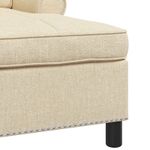 Casa si Gradina - Mobilier - Scaune si fotolii - Fotolii - Sezlong de relaxare cu perna Crem 91 x 157 x 91 cm tesatura - Infinity.ro