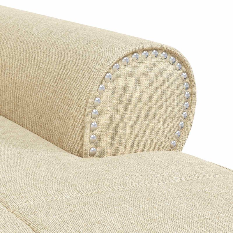 Casa si Gradina - Mobilier - Scaune si fotolii - Fotolii - Sezlong de relaxare cu perna Crem 91 x 157 x 91 cm tesatura - Infinity.ro