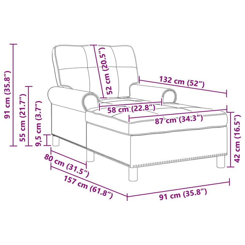 Casa si Gradina - Mobilier - Scaune si fotolii - Fotolii - Sezlong de relaxare cu perna Crem 91 x 157 x 91 cm tesatura - Infinity.ro
