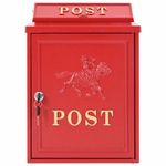 Casa si Gradina - Constructii - Depozitare, transport si protectie - Cutii postale - Cutie Postala Montata pe Perete Rosu 29 x 13 x 41 cm - Infinity.ro