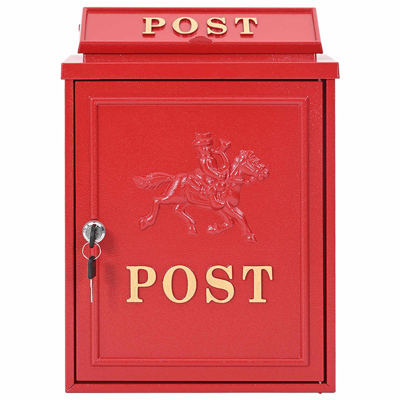 Casa si Gradina - Constructii - Depozitare, transport si protectie - Cutii postale - Cutie Postala Montata pe Perete Rosu 29 x 13 x 41 cm - Infinity.ro