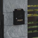 Casa si Gradina - Constructii - Depozitare, transport si protectie - Cutii postale - Cutie Postala Montata pe Perete Negru 29 x 13 x 41 cm - Infinity.ro