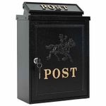 Casa si Gradina - Constructii - Depozitare, transport si protectie - Cutii postale - Cutie Postala Montata pe Perete Negru 29 x 13 x 41 cm - Infinity.ro
