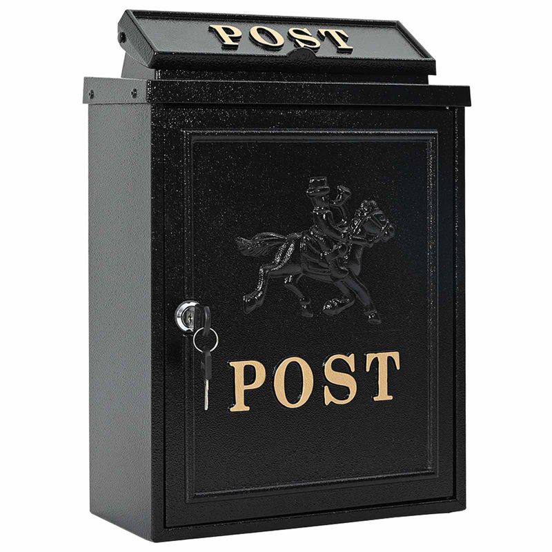 Casa si Gradina - Constructii - Depozitare, transport si protectie - Cutii postale - Cutie Postala Montata pe Perete Negru 29 x 13 x 41 cm - Infinity.ro