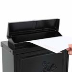 Casa si Gradina - Constructii - Depozitare, transport si protectie - Cutii postale - Cutie Postala Montata pe Perete Negru 29 x 13 x 41 cm - Infinity.ro