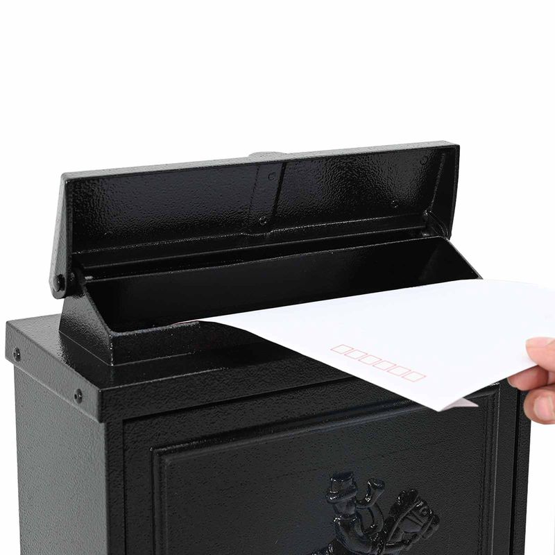 Casa si Gradina - Constructii - Depozitare, transport si protectie - Cutii postale - Cutie Postala Montata pe Perete Negru 29 x 13 x 41 cm - Infinity.ro