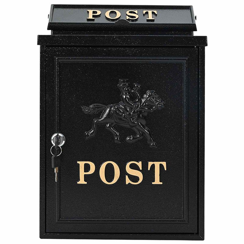 Casa si Gradina - Constructii - Depozitare, transport si protectie - Cutii postale - Cutie Postala Montata pe Perete Negru 29 x 13 x 41 cm - Infinity.ro