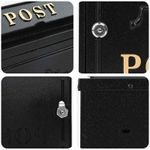 Casa si Gradina - Constructii - Depozitare, transport si protectie - Cutii postale - Cutie Postala Montata pe Perete Negru 29 x 13 x 41 cm - Infinity.ro