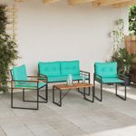 Casa si Gradina - Gradina si terasa - Mobilier exterior - Seturi mobila gradina - Set de Mobilier pentru Exterior cu perna 4 pcs Turcoaz - Infinity.ro