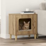 Petshop - Accesorii petshop - Jucarii animale - Ansambluri de joaca - Casa pentru pisici Stejar artizanal 51 x 30 x 52 cm - Infinity.ro