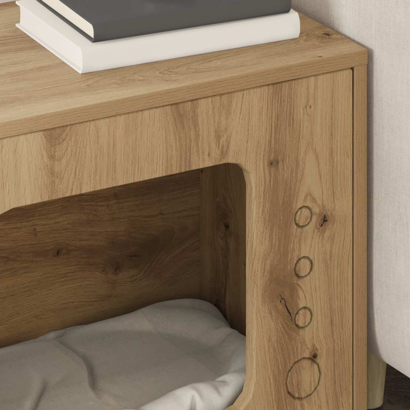 Petshop - Accesorii petshop - Jucarii animale - Ansambluri de joaca - Casa pentru pisici Stejar artizanal 51 x 30 x 42 cm - Infinity.ro