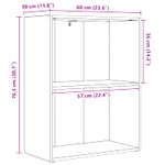 Casa si Gradina - Mobilier - Biblioteci si rafturi - Biblioteci - Raft pentru carti Stejar Negru 60 x 30 x 76.5 cm Lemn compozit - Infinity.ro