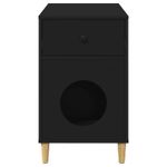 Petshop - Accesorii petshop - Culcusuri si custi - Custi interior si exterior - Casa pentru pisici Negru 72 x 42.5 x 70 cm Lemn compozit - Infinity.ro