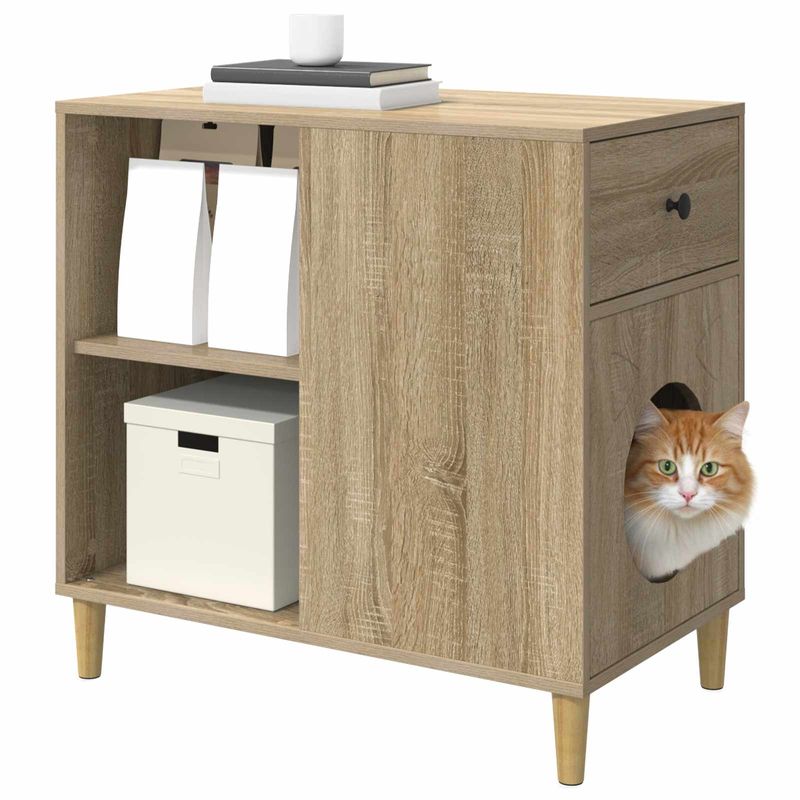 Petshop - Accesorii petshop - Jucarii animale - Ansambluri de joaca - Casa pentru pisici Sonoma 72 x 42.5 x 70 cm Lemn compozit - Infinity.ro