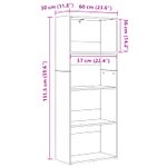 Casa si Gradina - Mobilier - Biblioteci si rafturi - Biblioteci - Dulap pentru carti Stejar Negru 60 x 30 x 151,5 cm - Infinity.ro