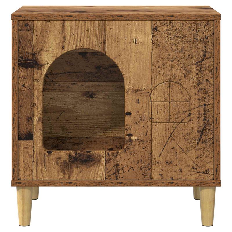 Petshop - Accesorii petshop - Culcusuri si custi - Custi interior si exterior - Casa pentru pisici Lemn vechi 51 x 30 x 52 cm Lemn compozit - Infinity.ro