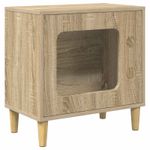 Petshop - Accesorii petshop - Culcusuri si custi - Custi interior si exterior - Casa pentru pisici Sonoma 51 x 30 x 52 cm Lemn compozit - Infinity.ro