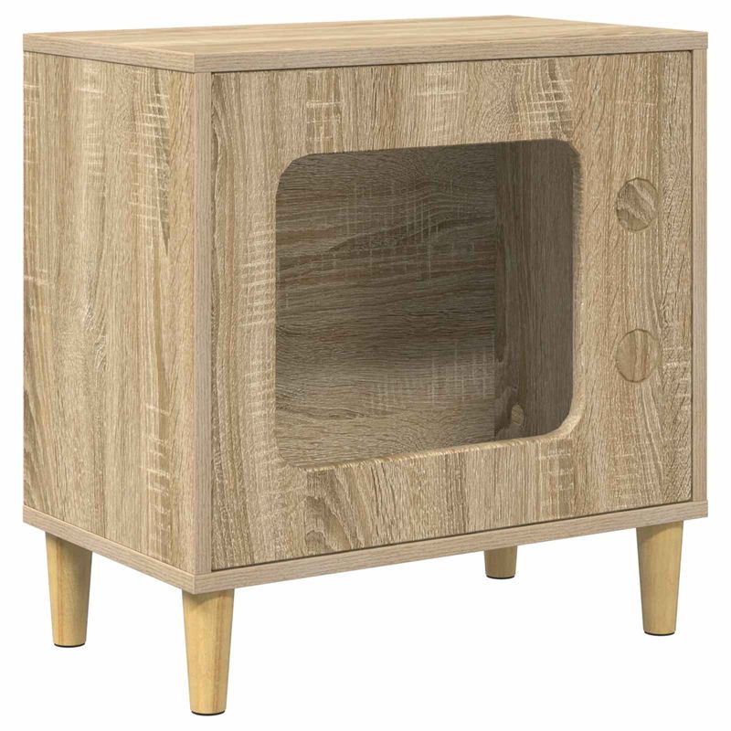 Petshop - Accesorii petshop - Culcusuri si custi - Custi interior si exterior - Casa pentru pisici Sonoma 51 x 30 x 52 cm Lemn compozit - Infinity.ro