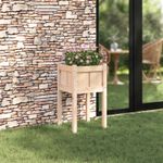 Casa si Gradina - Decoratiuni - Obiecte decorative - Vaze si boluri decorative - Vaza pentru Gradina Natura 40 x 40 x 70 cm Lemn de pin masiv - Infinity.ro