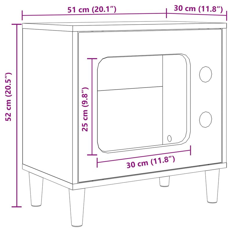 Petshop - Accesorii petshop - Culcusuri si custi - Custi interior si exterior - Casa pentru pisici Sonoma 51 x 30 x 52 cm Lemn compozit - Infinity.ro