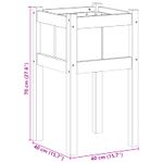 Casa si Gradina - Decoratiuni - Obiecte decorative - Vaze si boluri decorative - Vaza pentru Gradina Natura 40 x 40 x 70 cm Lemn de pin masiv - Infinity.ro