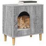 Petshop - Accesorii petshop - Jucarii animale - Ansambluri de joaca - Casa pentru pisici Gri Sonoma 51 x 30 x 52 cm Lemn compozit - Infinity.ro