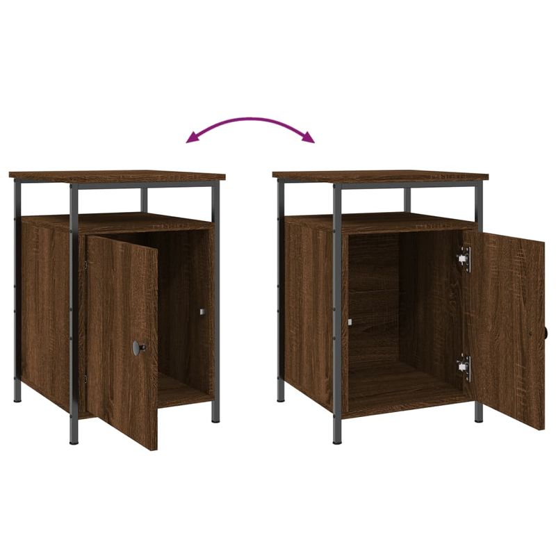 Casa si Gradina - Mobilier - Comode si corpuri - Noptiere - Noptiere, 2 buc., stejar maro, 40x42x60 cm, lemn prelucrat - Infinity.ro